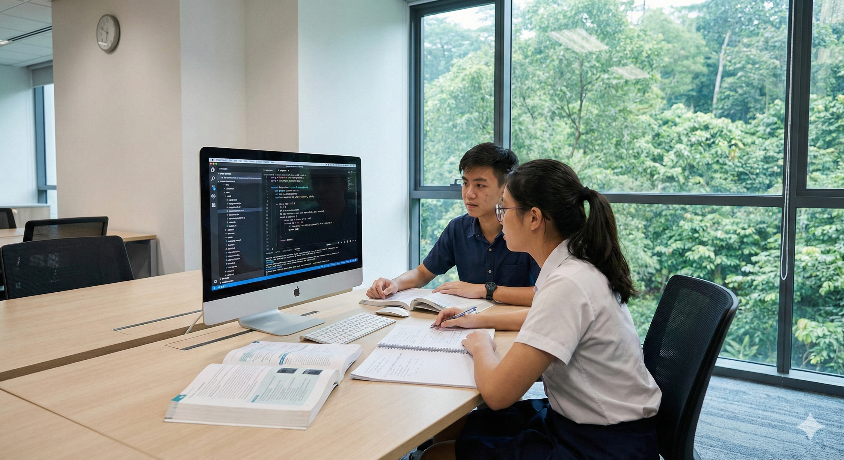 Computing tuition students learning